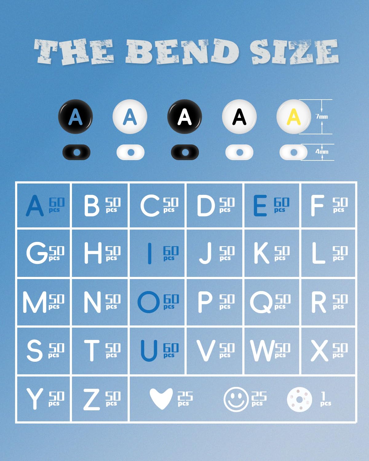 Mio Angle Letter Beads 28 Styles Friendship Bracelets Assorted Alphabet Beads Preppy Beads Jewelry Making Kit with Beads Case for Teen Girl Gifts Ages 6 7 8 9 10 11 12 (Black Letter White Beads)